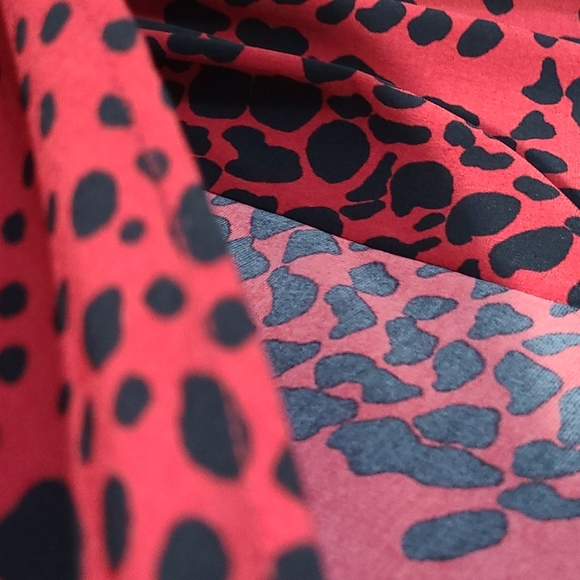 Sexy Wrap dress.NWOT Gypsy by Mara Hoffman. Red/black animal print. Small. - Picture 9 of 9